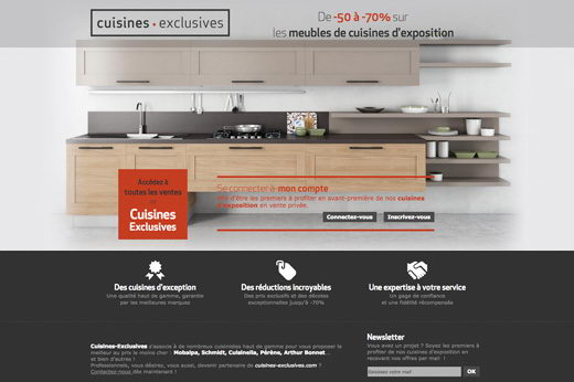 Site ecommerce cuisines exclusives